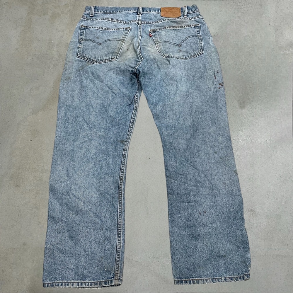 Vintage Levi's‎ 505 Jeans Mens 38x30 Blue Distressed Workwear Painter Thrashed